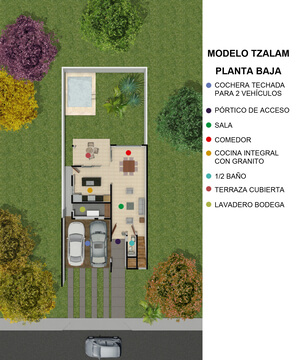 Modelo Tzalam Planta Baja